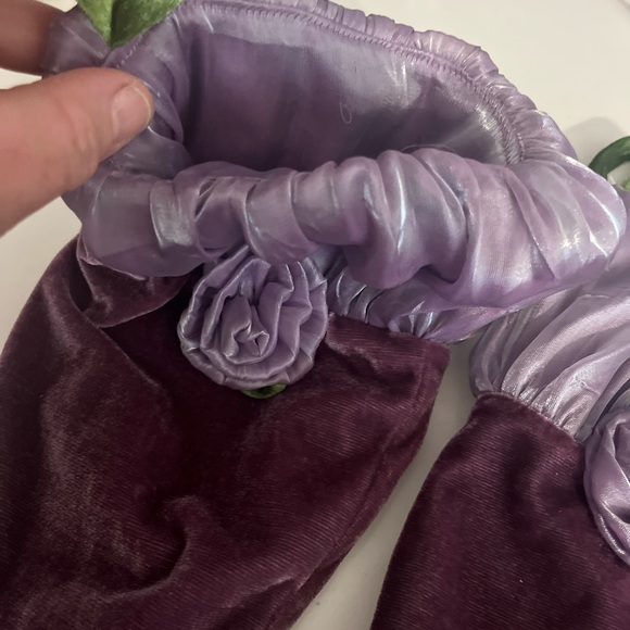 3 deep purple and lavender with green accents vintage stockings 🎄⭐️⭐️ - Picture 7 of 11